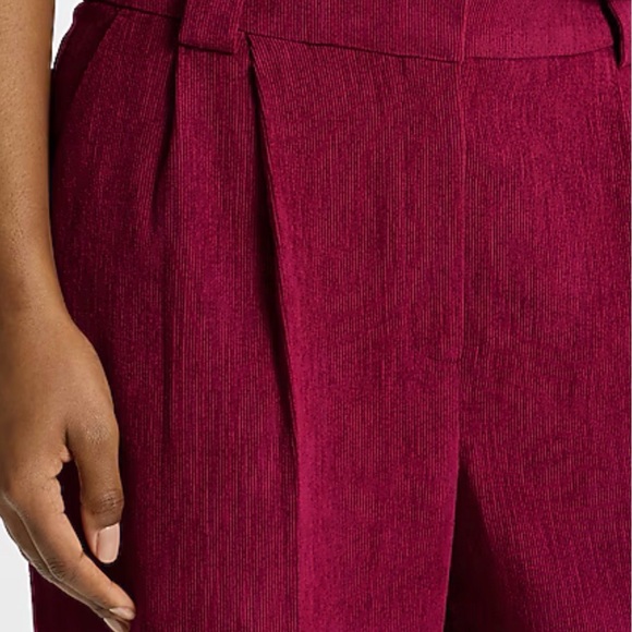 Express Corduroy High Waisted Relaxed Trouser Pants - Picture 3 of 10